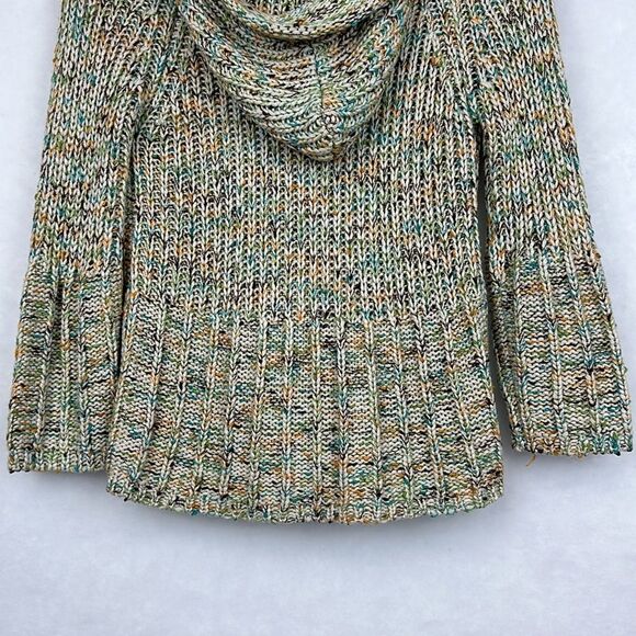 BCBG MaxAzria Green Hooded Pocketed 3/4 Sleeve Sweater  Sz Small - Picture 7 of 9